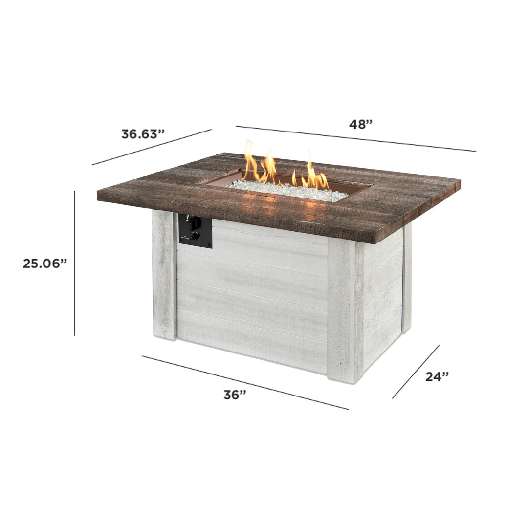 2026 Outdoor GreatRoom Alcott Rectangular Gas Fire Pit Table