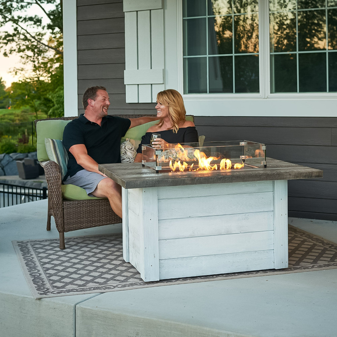 2026 Outdoor GreatRoom Alcott Rectangular Gas Fire Pit Table