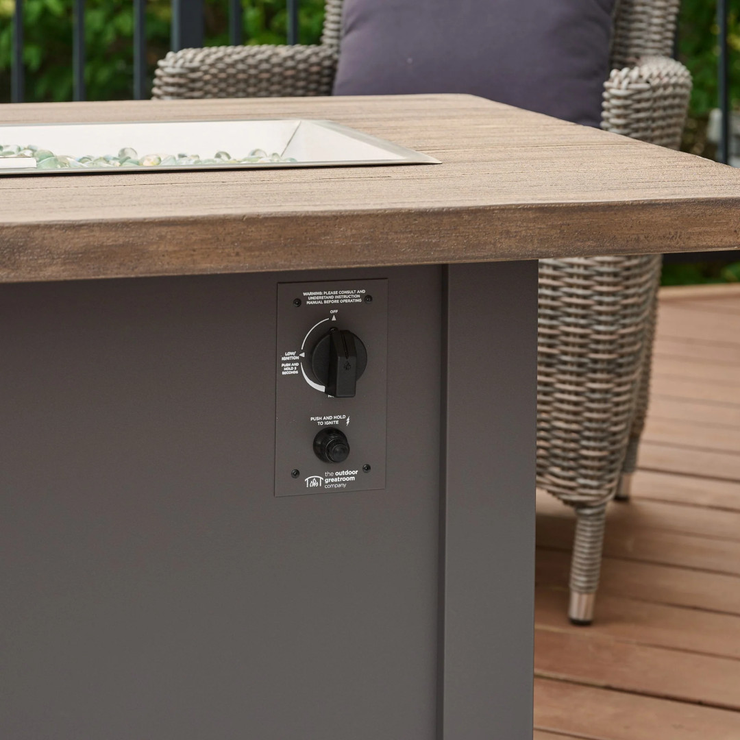 2026 Outdoor GreatRoom Havenwood Rectangular Gas Fire Pit Table 44"