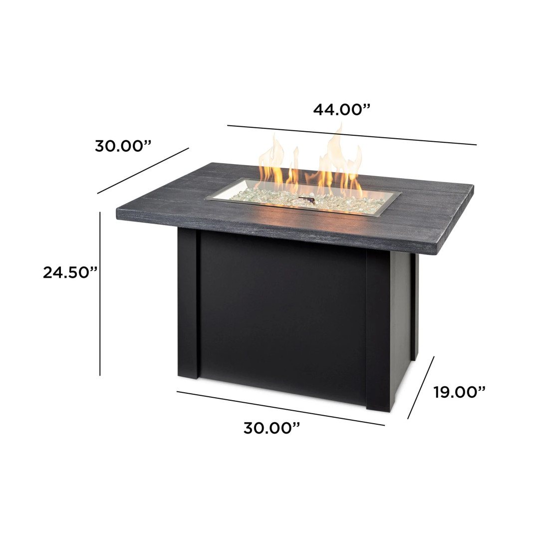 2026 Outdoor GreatRoom Havenwood Rectangular Gas Fire Pit Table 44"