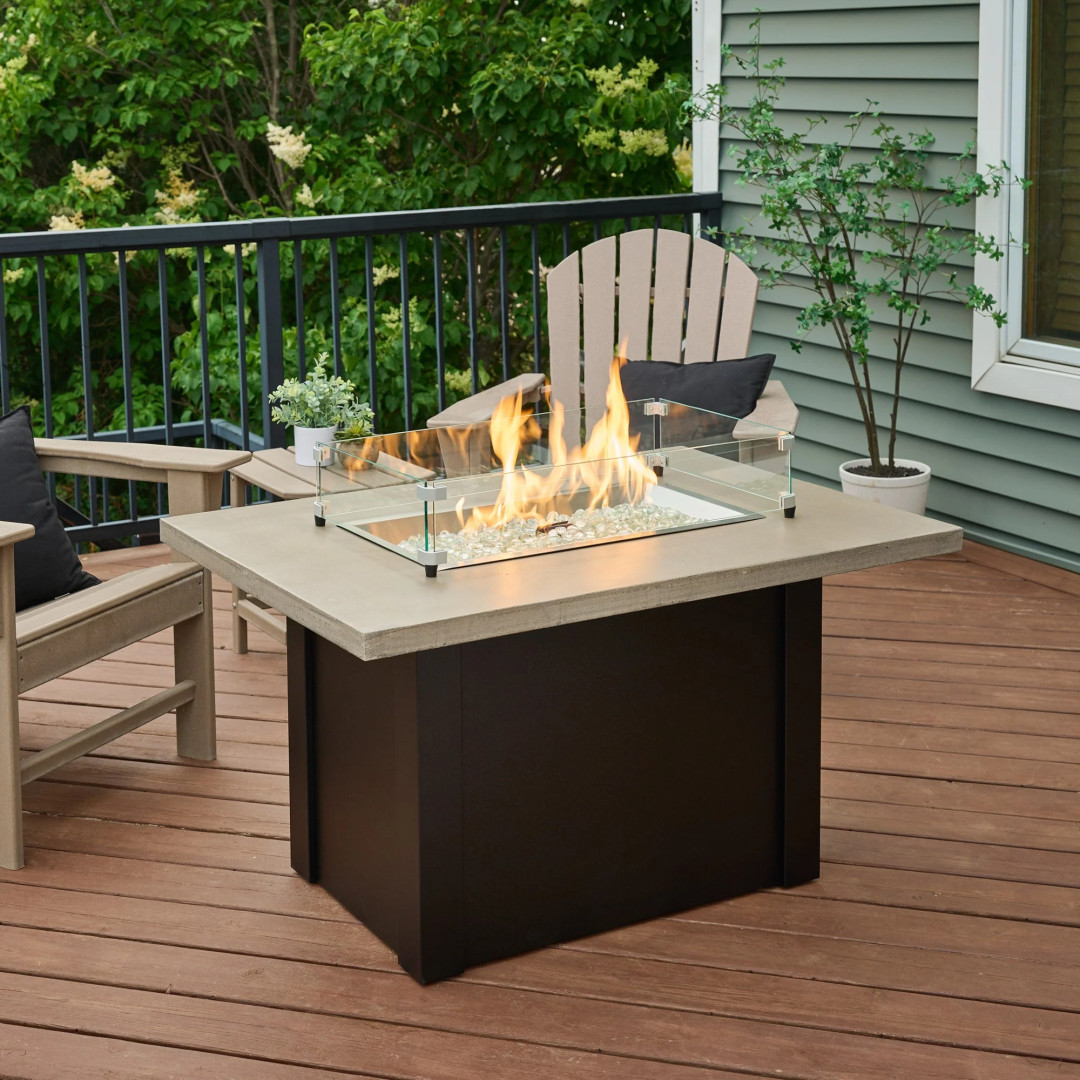 2026 Outdoor GreatRoom Havenwood Rectangular Gas Fire Pit Table 44"