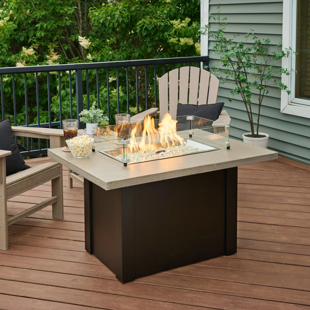2026 Outdoor GreatRoom Havenwood Rectangular Gas Fire Pit Table 44"