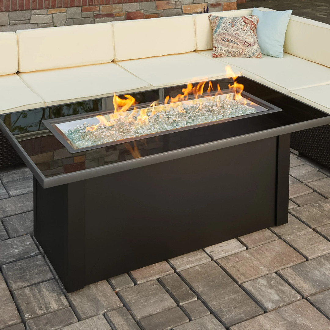 2026 Outdoor GreatRoom Monte Carlo Linear Gas Fire Pit Table