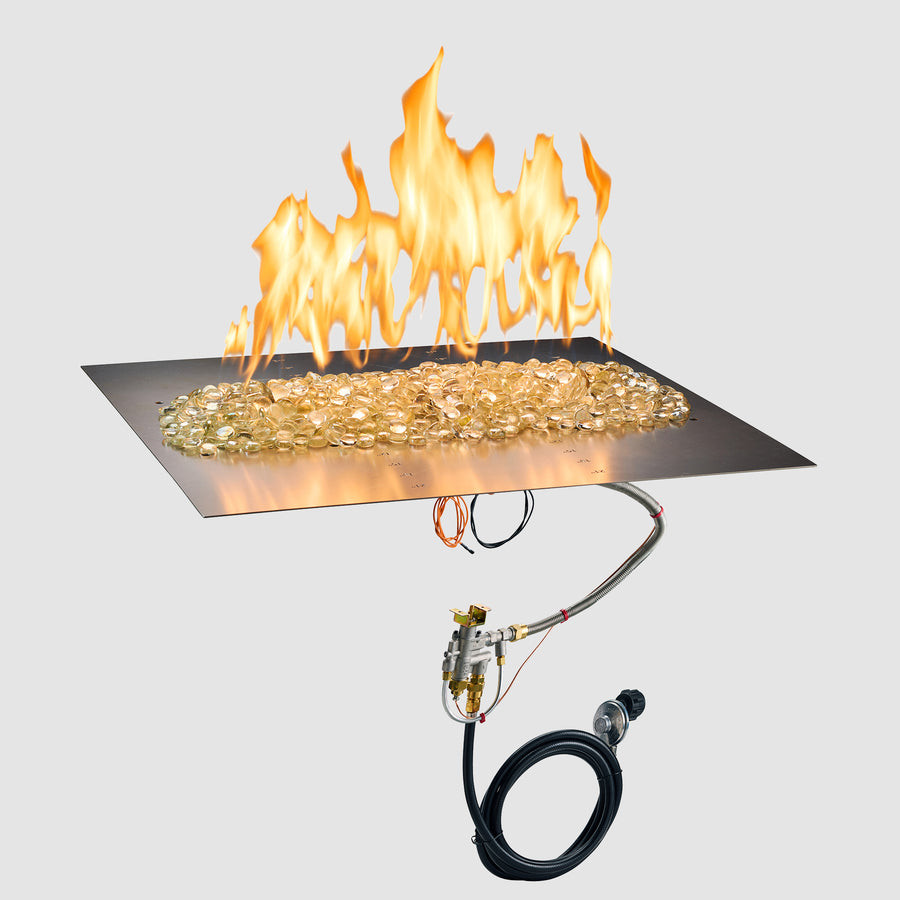 2026 Outdoor GreatRoom Crystal Fire Plus Linear Gas Burner Insert and Plate Kit