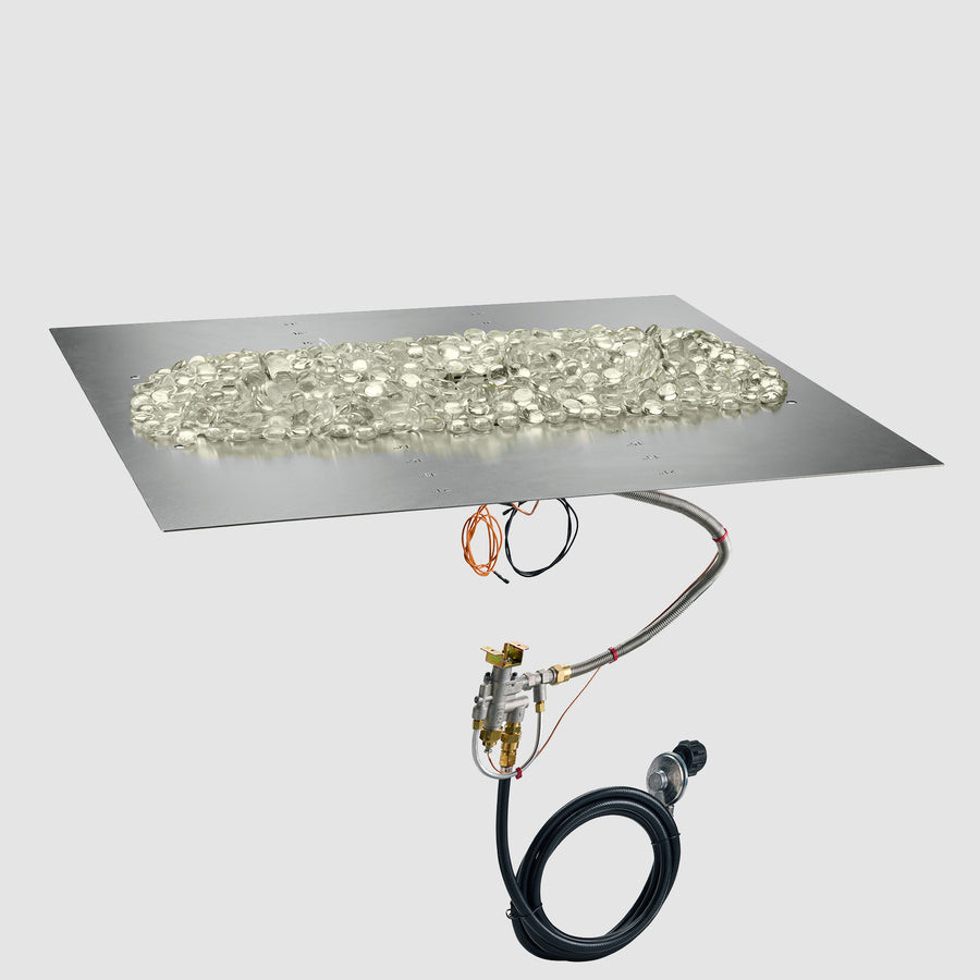 2026 Outdoor GreatRoom Crystal Fire Plus Linear Gas Burner Insert and Plate Kit