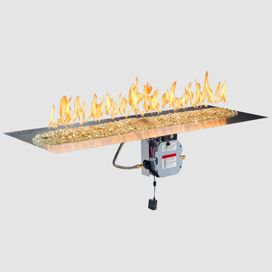 2026 Outdoor GreatRoom Crystal Fire Plus Linear Gas Burner Insert and Plate Kit