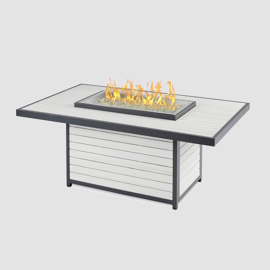 2026 Outdoor GreatRoom Kenwood and Brooks Rectangular Chat Height Gas Fire Pit Table