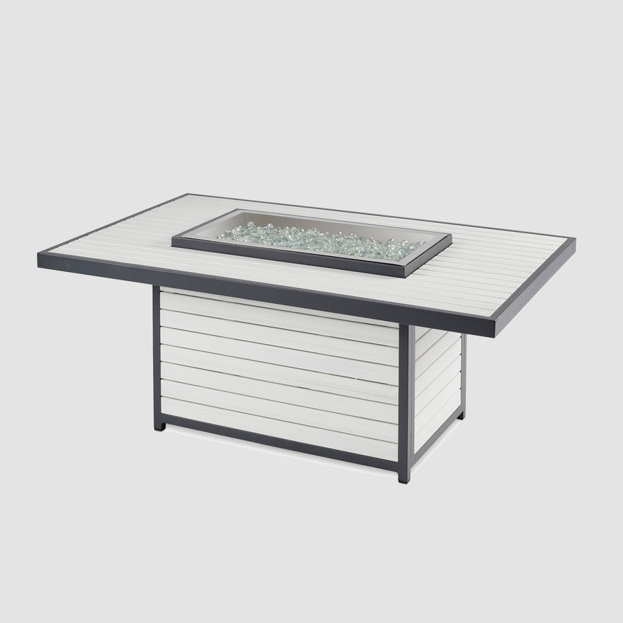 2026 Outdoor GreatRoom Kenwood and Brooks Rectangular Chat Height Gas Fire Pit Table