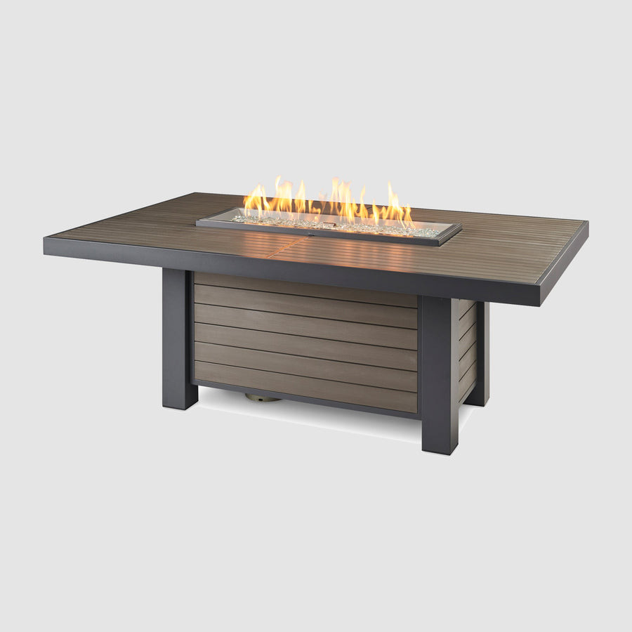 2026 Outdoor GreatRoom Kenwood and Brooks Linear Dining Height Gas Fire Pit Table