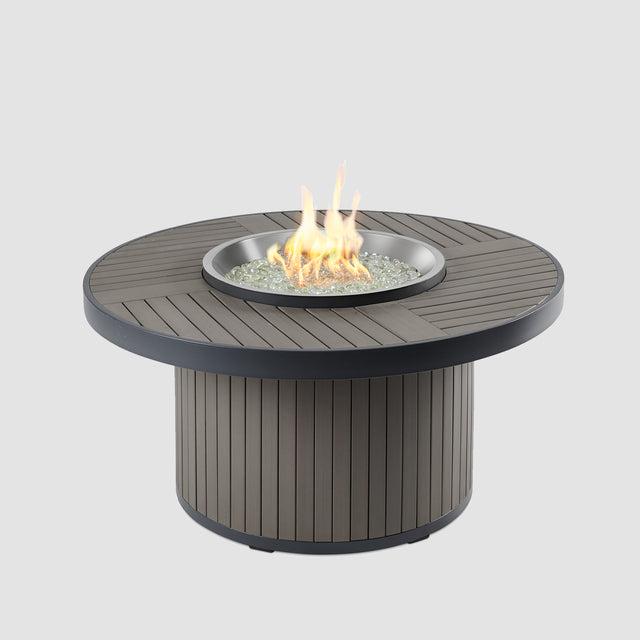 2026 Outdoor GreatRoom Kenwood and Brooks Round Chat Height Fire Pit Table