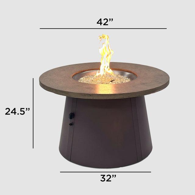 2026 Outdoor GreatRoom Cirvalo Round Gas Fire Pit Table