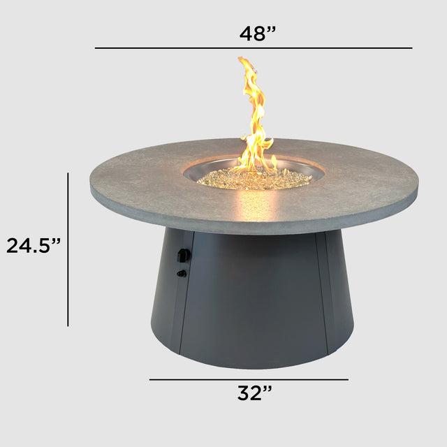 2026 Outdoor GreatRoom Cirvalo Round Gas Fire Pit Table