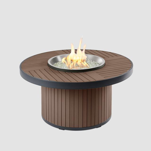 2026 Outdoor GreatRoom Kenwood and Brooks Round Chat Height Fire Pit Table