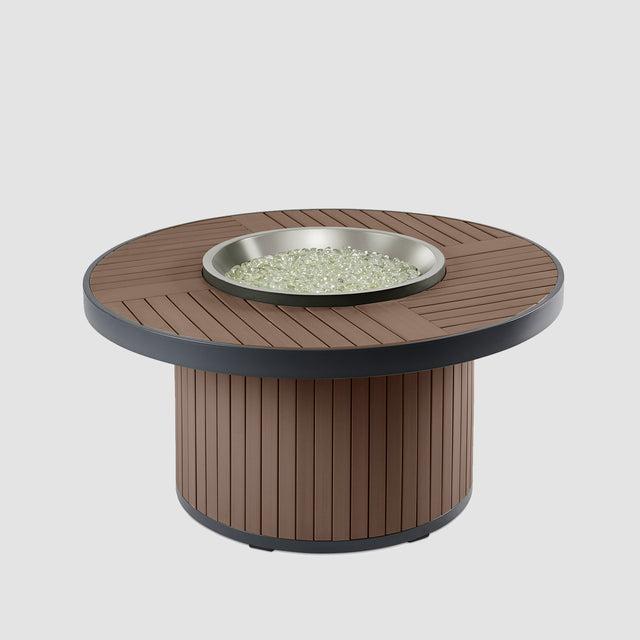2026 Outdoor GreatRoom Kenwood and Brooks Round Chat Height Fire Pit Table