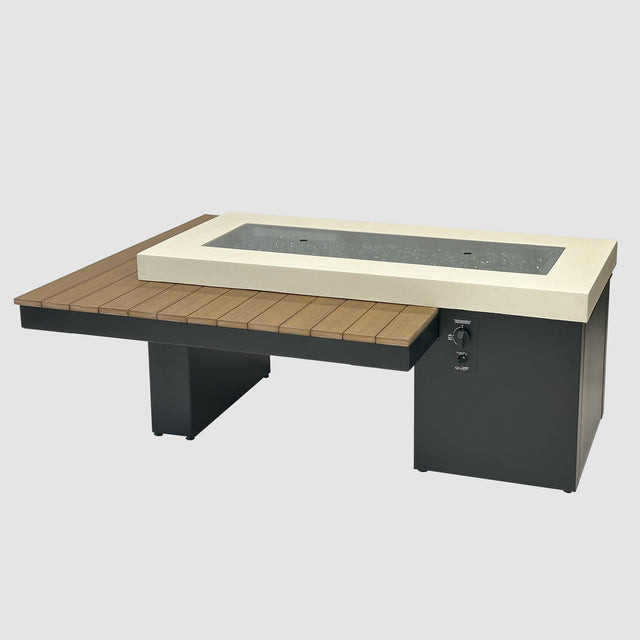 2026 Outdoor GreatRoom Uptown Black Linear Fire Pit Table
