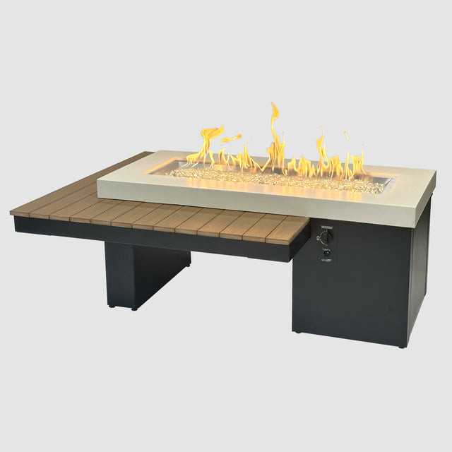 2026 Outdoor GreatRoom Uptown Black Linear Fire Pit Table