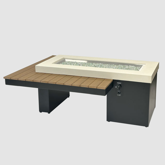 2026 Outdoor GreatRoom Uptown Black Linear Fire Pit Table