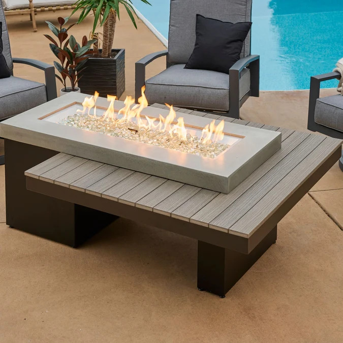 2026 Outdoor GreatRoom Uptown Linear Gas Fire Table