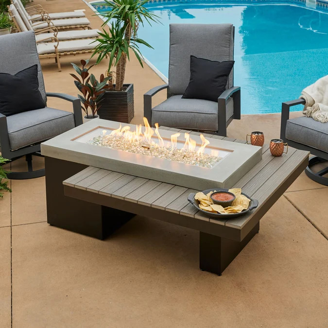 2026 Outdoor GreatRoom Uptown Linear Gas Fire Table