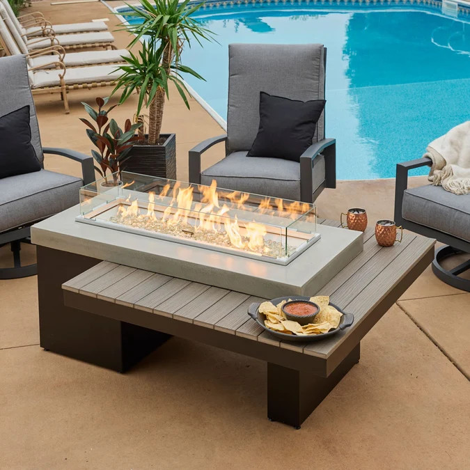 2026 Outdoor GreatRoom Uptown Linear Gas Fire Table