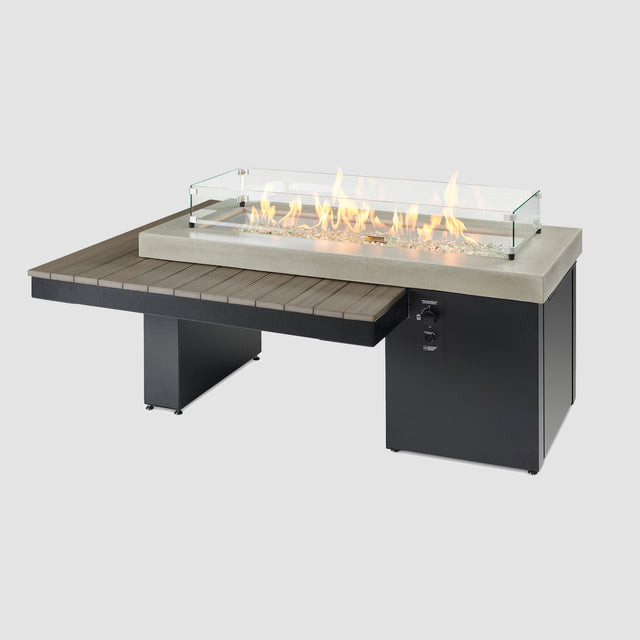 2026 Outdoor GreatRoom Uptown Black Linear Fire Pit Table